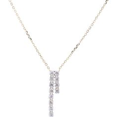 Radiant 14K Gold Asymmetrical Diamond Necklace - 0.33 Carats Luxury Rectangular Silver Diamond Necklace, Luxury Diamond Necklace With Rectangular Links, Luxury Rectangular Diamond Necklace For Anniversary, Neckline Drawing, Asymmetrical Design, Style And Grace, Estate Jewelry, Timeless Beauty, Gold Chains