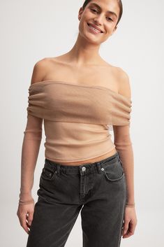 Off Shoulder Mesh Glitter Top Gold Trendy Stretch Off-shoulder Top For Party, Glamorous Fitted Off-shoulder Tube Top, Glamorous Off-shoulder Fitted Tube Top, Ruched Off-shoulder Crop Top For Party, Off-shoulder Ruched Crop Top For Party, Ruched Stretch Off-shoulder Top For Night Out, Stretch Ruched Off-shoulder Top For Night Out, Fitted Off-shoulder Mesh Top For Party, Party Stretch Off-shoulder Top With Ruched Details