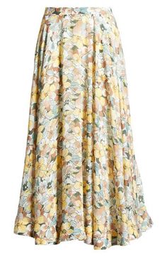 Cascading blooms swirl around this breezy maxi skirt cut from lightweight fabric in a flowy fit so you move effortlessly through sunny days. Lined 70% viscose, 30% nylon Dry clean Imported Floral Print Maxi Skirt, Print Maxi Skirt, Astr The Label, Floral Maxi Skirt, Printed Maxi Skirts, Blue Peach, Floral Print Maxi, Marie Antoinette, Lightweight Fabric