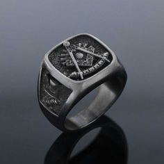 "❥ All of our cargoes are sent by express shipment. Cargoes can be delivered to Europe within 1-2 days after product preparation, to USA and Canada within 2-4 days, to Australia, Asian- Othe American countries and other regions within 3-5 days. Compass Embossed Masonic Ring, Sterling Silver Customized Masonic Ring, Personalized Masonic Ring, Silver Masonic Ring, Masonry Ring Compass Embossed Masonic Ring are the identifying accessory for a Freemason. Symbols that depict freemasons, master mason Graduation Rings, Masonic Ring, Black Rhodium, Ring Sterling Silver, Gold Plated Silver, Ring Silver, Name Necklace, Sterling Ring, Compass