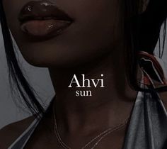 an ad for ahvi sun featuring a woman's face