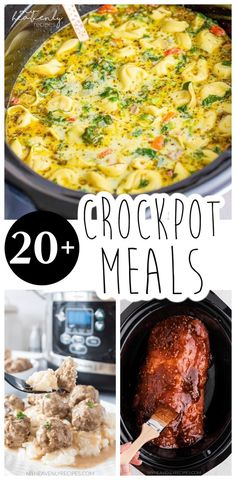 crockpot meals with text overlay that reads 15 crockpot meals