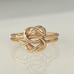 Stamped 14k But Bought As Gold Filled Gold Filled Ring Size 6.5 Hand Made 5 Rings, Gold Filled Ring, Knot Ring, Ring Color, Wrapped Jewelry, Jewelry Gold, Wire Wrapped Jewelry, Womens Jewelry Rings, Wire Wrapped