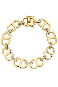 SYDNEY EVAN-Large Chain Link Eternity Bracelet-YELLOW GOLD Eternity Bracelet, Bvlgari Jewelry, Sydney Evan, Back Jewelry, Chain Link Bracelet, Accessories Bracelets, Link Bracelets, Diamond White, Gold Hardware