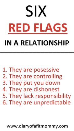 the six red flags in a relationship