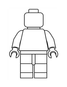 the outline of a lego man's face with hands and feet on his chest