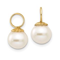 Introducing our 14k Solid Gold Pearl Charm – a timeless and elegant addition to your jewelry collection. This versatile charm is designed to adorn necklaces, bracelets, hoop earrings, or any other accessory, providing a touch of sophistication to your ensemble.Crafted with precision and attention to detail, this pearl charm is made from premium 14k solid gold, ensuring a luxurious and enduring piece. The lustrous pearl adds a classic and refined touch, making it suitable for both formal occasion Single Pearl, Hoop Charms, Yellow Earrings, Pearl Hoop Earrings, White Freshwater Pearl, Childrens Jewelry, Pearl Types, Pearl Charms, Fine Jewelry Gift