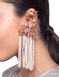 The Idea Of Love, Gardens Of Versailles, Ear Cuff Earrings, Tassel Earing, Gold Ear Cuff, Ear Cuff Earings, Fresh Water Pearls, Ear Cuffs, Rose Gold Metal