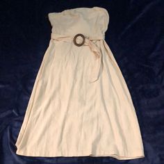 Nwt Forever 21 Linen Dress Size Large. Fits More Like A Medium. Beige Strapless Mini Dress For Summer, Beige Strapless Dress For Spring Beach Outing, Beige Strapless Dress For Spring Beach Occasion, Forever 21 Strapless Mini Dress, Strapless Sundress For Spring Date Night, Strapless Sundress For Date Night, Forever 21 Strapless Spring Dresses, Strapless Spring Dresses From Forever 21, Strapless Spring Dresses By Forever 21