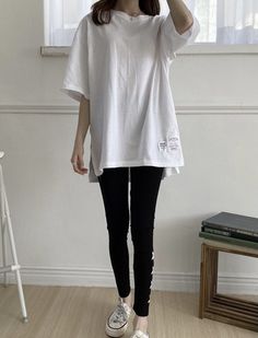 "Women's 100% cotton simple boxy long half-sleeve shirts Slight open cut at side for casual and stylish design Size One size, good for US 4-12 Length 74cm /29\" Chest width 56cm /22\" Sleeve length 36cm /14\" *Model Ht 5'6\" /168cm Fabric and Care Cotton 100% Machine washable and tumble dry Made in S Korea" Oversized Half Sleeve Spring Shirt, Baggy Cotton Short Sleeve Tops, Oversized Trendy Cotton Tops, Casual 3/4 Sleeve Summer T-shirt, Trendy Cotton Half Sleeve Shirt, Cotton Batwing Sleeve T-shirt For Summer, Summer Cotton T-shirt With Batwing Sleeves, Trendy Half Sleeve Cotton Shirt, Oversized Casual Tops Basic Style