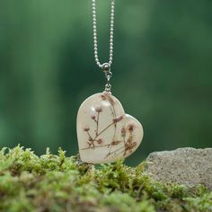 Pendant - heart,  flowers, pearl resin Handmade Heart Pendant Necklace, Nature-inspired, Handmade Heart Pendant Necklace With Nature-inspired Style, Mother's Day Nature-inspired Pendant Necklace, Nature-inspired Silver Heart Necklace, Nature-inspired Heart Shaped Jewelry Gift, Handmade Heart Pendant Necklace For Mother's Day, White Heart-shaped Necklace As A Gift For Her, Mother's Day Flower Necklaces With Heart Charm, White Heart Shaped Necklace For Her