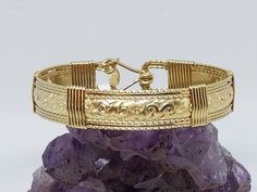 Luscious 14kt Gold Filled bracelet made from 14kt Gold Filled material that will never tarnish. 14kt Gold, Wire Wrapped Jewelry, Beautiful Bracelet, Wire Jewelry, Bracelet Making, Arm Band, Antique Silver, Gold Filled, Bangle Bracelets