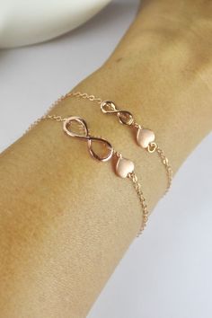 Mother Daughter Infinity bracelet SET, Large & Small Rose Gold infinty bracelet , mother child set . Rose Gold Bracelet For Birthday Gift, Rose Gold Bracelets For Mother's Day Birthday, Rose Gold Bracelets For Mother's Day, Pink Infinity Jewelry For Gifts, Infinity Bracelets For Anniversary On Mother's Day, Infinity Bracelets For Anniversary And Mother's Day, Friendship Infinity Bracelets For Mother's Day, Adjustable Infinity Heart Bracelet For Mother's Day, Rose Gold Bracelet For Friendship On Valentine's Day