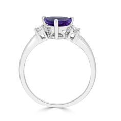 With The Charm Of Trillion Cut Tanzanite And Round Diamonds, This Ring Will Complement All Your Ensembles Effortlessly. Moreover, The Intricate Detailing On 14k White Gold Proves World-class Craftsmanship. Product Information SKU ADG1082/44 Metal Type 14K Metal Color White Gold Ring Style Solitaire Primary Stone Gemstone Name Tanzanite Gemstone Species Zoisite No. Of Gemstones 1 Gemstone Shape Trillion Gemstone Weight 1.08 Gemstone Size 7x7 Origin Tanzania Secondary Stone Gemstone Name Diamond G Tanzanite Jewelry, Tanzanite Stone, Tanzanite Ring, Tanzanite Gemstone, Custom Earrings, Ring Style, Gold Price, Silver Gifts, White Gold Ring