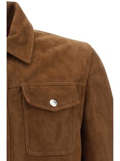 100% Calf leather Stylish Leather Jacket, Brunello Cucinelli Men, Barbour Steve Mcqueen, Brown Leather Jacket, Printed Denim, Luxury Shop, Leather Jacket Men, Card Holder Leather, Suede Jacket