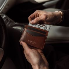 Our Minimalist leather card holder for men is perfect for days when you only need the essentials. Easy to grab and go, the Minimalist will accompany you anywhere as it fits in any jacket or trouser pocket or inner pocket of a briefcase. The Minimalist has two card slots in the front and two in the back. Easily slide in cards, ID, and notes, and carry the lightweight card holder anywhere with you. Available in elegant black, solid brown, classic tan, and deep red colors, the Minimalist is handmad Work Backpack Women, Crossbody Laptop Bag, Personalized Toiletry Bag, Leather Gifts For Her, Business Bags Men, Wallets Men, Personalized Travel Bag, Laptop Bag Men, Wallet With Coin Pocket