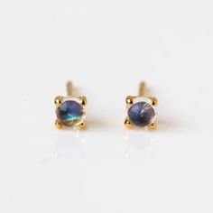 Moon and Stars Collection – local eclectic Moonstone Earrings Studs, Local Eclectic, Dainty Studs, Blue Moonstone, Moonstone Earrings, Sell Gold, Earrings Dainty, Gifts For Your Girlfriend, Solid Gold Jewelry