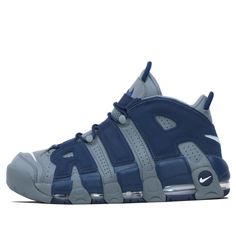 It's nearly impossible to miss Nike Air Uptempo. Debuted in 1996, it is a bold basketball sneaker inspired by oversized objects from ’90’s graffiti and pop art. \n Nike Lace-up Sneakers For Sports Events, Sporty Lace-up Basketball Shoes For Sports Events, Sports High-top Sneakers With Perforations Round Toe, Sports High-top Sneakers With Perforations, Nike Throwback High-top Sneakers, Nike High-top Throwback Sneakers, Custom High-top Sneakers With Perforations For Sports, High-top Custom Sneakers With Perforations For Sports, Jordan Shoes With Perforations For Streetwear