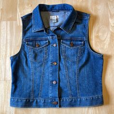 Loft Outlet Denim Vest - Blue Nwot. Soft. 85% Cotton, 14% Polyester, And 1% Spandex. Collar. Button Closure. Branded Brass Colored Buttons. Two Buttoned Flap Chest Pockets. Locker Loop In The Back Of The Neck. Machine Washable. Measurements Are Shown In The Pictures. Not A Posh Member? Enter My Referral Code Pre_adored When You Join And Receive A $10 Credit. Everyday Medium Wash Denim Vest With Button Closure, Blue Stretch Denim Jacket, Fitted Medium Wash Denim Vest With Button Closure, Fitted Button-up Denim Top For Everyday, Fitted Blue Denim Button-up Vest, Everyday Fitted Denim Blue Jacket, Stretch Denim Tops For Work, Fitted Medium Wash Denim Button-up Vest, Fitted Medium Wash Denim Vest Button-up