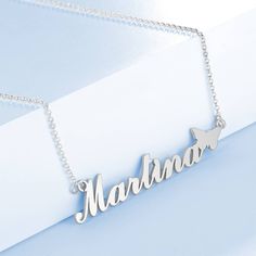 Name necklaces are a must for every fashionable woman. They have a fun and personalized feel to them. In addition, Name Necklace are versatile enough for everyday wear. Slip them on alone or layer them up for a bolder look. Depending on which style you get, you can customize one name, or two names. There are personalized infinity necklaces, retro nameplate necklaces, and modern bar necklaces. In addition to getting your own name, other options would be to get the name of a boyfriend, BFF, pet, p Elegant Personalized Stainless Steel Chain Necklace, Trendy Stainless Steel Clavicle Chain Jewelry, Customized Stainless Steel Necklaces For Mother's Day, Trendy Gold Custom Name Necklace, Trendy Custom Name Gold Necklace, Trendy Personalized Gold Name Necklace, Elegant Personalized Stainless Steel Charm Necklaces, Elegant Personalized Metal Chain Necklace, Trendy Customized Nameplate Jewelry