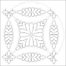 the design for an applique with flowers and leaves