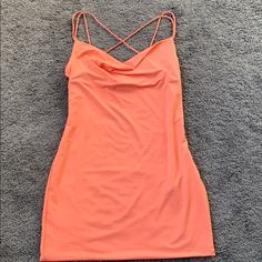 Coral - Bodycon Dress - Cowl Neck Size: Small, But Super Stretchy Material. Coral Bodycon Dress, Forever 21 Black Dress, Burgundy Mini Dress, Hot Pink Mini Dress, Mini Gold Dress, Mod Mini Dress, Bodycon Tank Dress, High Neck Mini Dress, Red Bodycon