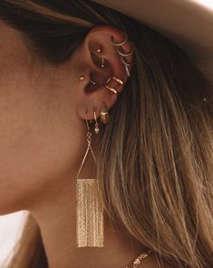 ~Sold as one earring~18k gold plated on sterling silver~Diameter: 12 mm~Total Width: 10 mm~Nickel Free & Lightweight, perfect for everyday wear One Earring, Gold Filled Hoops, Wild Woman, Diamond Drops, The Double, Sterling Silver Hoops, Fringe Earrings, Silver Hoops, Body Types