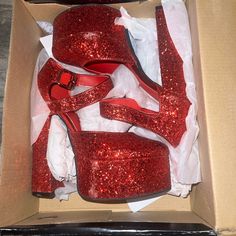 Got For Halloween Last Year But Didn’t End Up Wearing Them! Size 8 Red Fashion Nova Heels! Closed Toe Heels For Halloween Party, Party Heels With Red Sole And Round Toe, Halloween Party Closed Toe Heels, Halloween Platform Heels With Pointed Toe, Red Round Toe Heels For Party, Red Platform Heels For Evening, Halloween Party Platform Heels, High Heel Party Heels For Halloween, Christmas Party Pointed Toe Heels