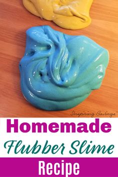 homemade rubber slime recipe for kids to play with and learn how to use it