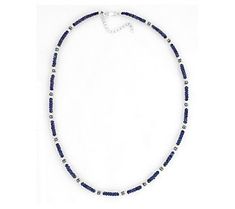 A subtle touch of color can instantly brighten any outfit and this strand of blue sapphire and sterling silver beads is the perfect way to make your look pop. White Jewelry, Cool Necklaces, Blue Beads, Sterling Silver Bead, Bead Necklace, Silver Beads, Blue And Silver, Blue Sapphire, Sapphire