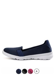 Experience comfort and style with Vesta Women's Soft Flat Shoes by USS Shoes. Crafted with a cotton fabric upper and rubber outsole, these shoes provide breathability and a perfect fit. The slip-on design and 1.18-inch heel make them perfect for casual occasions in any season. Take your normal size, and enjoy the benefits of breathability and comfortable fit. • Upper Material: Cotton Fabric • Outsole Material: Rubber • Fit: Fits true to size, take your normal size • Occasion: Casual• Closure Typ Navy Slip-on Sneakers With Cushioned Footbed, Breathable Synthetic Slip-on Canvas Shoes, Comfortable Slip-on Sneakers With Textured Sole For Walking, Textile Slip-on Walking Shoes With Removable Insole, Comfortable Navy Sneakers With Rubber Sole, Navy Low-top Slip-on Sneakers, Comfortable Walking Shoes With Rubber Sole For Light Sports, Navy Slip-on Sneakers With Textured Sole, Casual Slip-ons With Rubber Sole For Light Sports