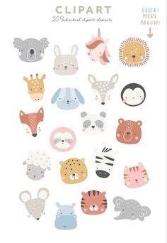 a bunch of animals that are grouped together