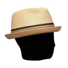 The Saint Martin Sewn Paper Short Brim Fedora is lightweight, stylish and easy to wear. Made from 100% Sewn Paper, this hat gives the perception of a straw hat without the rigidity. The extra short, upturn brim, is a different take on the trilby fedora and provides and uniquely stylish look all while keep true to the higher profile classic fedora crown. This hat comes with a faux leather inner sweat for ease of wear and comfortably. This hat comes in two great color options, Brown and Natural. Brim Upturn 1 3/4" Crown 4" Front 5" Side Features Two Great Color Options: Brown and Natural 100% Sewn Paper Cloth Hat Band Faux Leather inner sweat band Saint Martin Pin Sizes Medium - 7 to 7 1/8 Large - 7 1/4 to 7 3/8 Extra Large - 7 1/2 to 7 5/8 Casual Woven Hats For Warm Weather, Casual Woven Straw Hat With Short Brim, Casual Beige Woven Hat Band, Casual Panama Hat With Short Brim For Warm Weather, Casual Fedora Panama Hat For Warm Weather, Casual Lightweight Straw Boater Hat, Spring Travel Fedora In Paper Straw, Casual Paper Straw Boater Hat, Casual Lightweight Straw Hats