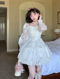 ❤︎Princess Birthday Dresses❤︎ Princesscore Long Sleeve Fitted Dress, Princesscore Fitted Long Sleeve Dress, Long Sleeve Fitted Princesscore Dress, Spring Princesscore Mini Dress, Princesscore Mini Dress For Spring, White Princesscore Mini Dress, Princesscore White Mini Dress, Long Sleeve Princesscore Wedding Dress, Princesscore Mini Dress For Party