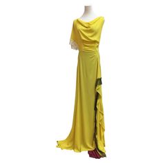 Christina Ricci Yellow Jackets, Old Gowns, Nina Ricci Perfume, Nina Ricci Rose Extase, Gown Yellow, Nina Ricci Premier Jour, French Wedding Dress, Nina Ricci Dress, Olivier Theyskens