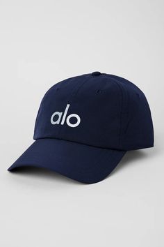 Performance Off-Duty Cap - Navy | Alo Yoga Alo Hat, Tank Top Bras, Back Women, Performance Fabric, Alo Yoga, Silhouette Design, Bra Women, Yoga Women, Signature Logo