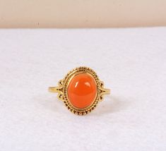 Welcome to My shop We provide the Excellent quality Jewelry to our Customers. Customer satisfaction is our first priority. Vintage brass ring with beautiful design. Handmade Items Product:- Ring Material:- Brass, 925 Sterling Silver Gemstone:- Coral We have 925 Sterling silver rings in all size for both men and women. We always use precious and semi precious gemstone for making jewelry. If you have any design in your mind so please let us know we will try our best to made it( For customization Making charges will apply). we give fast delivery service. If you have any questions or problem please contact us :- (naruto100798@gmail.com) Thank you. Handmade Bohemian Oval Crystal Ring, Bohemian Handmade Oval Crystal Ring, Bohemian Cabochon Rings As A Gift, Bohemian Cabochon Ring For Gift, Vintage Handmade Crystal Toe Ring, Bohemian Cabochon Rings As Gift, Handmade Vintage Moonstone Ring Gift, Vintage Rings With Natural Stones For Gift, Bohemian Adjustable Crystal Ring With Cabochon