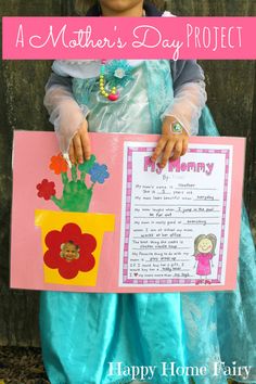 DIY Mother's Day Gifts for Kids to Make | Kids Activities Blog Happy Home Fairy, Mother's Day Activities, Mom Printable, Kindergarten Crafts