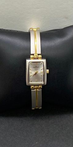 Beautiful Vintage Anne Klein Two Tone Ladies Quartz Watch Pre/owned Condition New Battery Installed Measures 6 3/4"length by 3/4" width. Women Wrist Watch, Ladies Watch, Wrist Watches, Anne Klein, Quartz Watch, Jewellery And Watches, Womens Watches, Wrist Watch, Two Tone