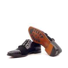 Gent Double Monk - Q by QS Classic Elegant Style, Custom Made Shoes, Mens Shoes Black, Crocodile Print, Hot Shoes, Classic Elegant, Monk Strap, Handmade Shoes, Luxury Shoes