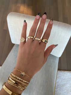 SHQIPONJA - The Paperclip Eagle Bracelet – Ardua NYC Albanian Gold Jewelry, Gold Rings Thick, Thick Gold Jewelry, Thick Gold Rings, Eagles Nails, Ring Inspo Jewelry, Ring Stack Gold, Edgy Rings, Street Style Jewelry