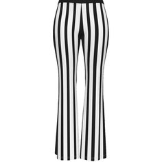 Women's Black & White Striped Flare Pants You're going to love these high-waisted black and white striped pants. With soft and flexible fabric, these striped pants are great for any occasion. Wear them to work, the gym, or anywhere in between. They're also comfortable and flattering for all body types.    - The high waistline makes them a perfect choice for work wear.    - The fabric is stretchy and comfortable, perfect for long days and quick changes.    - Dress them up with a blouse and heels Chic High Waist Bottoms With Vertical Stripes, Fitted Wide-leg Pants With Vertical Stripes, Striped Stretch Wide Leg Pants, Chic High Waist Wide Leg Pants With Vertical Stripes, Chic Striped High-waisted Wide Leg Pants, Striped Wide Leg Stretch Pants, Chic High Waist Vertical Stripes Wide Leg Pants, Trendy Striped Wide Leg Pants, Black High-waisted Bottoms With Vertical Stripes