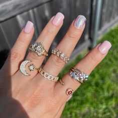 Gold Plated 14K Rings A - 15 crown ring B- Leaf Ring C- Elephant Ring D- Moon Ring E- Cuban Chain Ring F- Evil Eye Ring Evil Eye Rings, Eye Rings, Elephant Ring, Evil Eye Ring, Moon Ring, Crown Ring, Rings Gold, Leaf Ring, Eye Ring