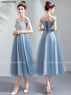 Light Blue Knee-length Dress For Banquet, Blue Fitted A-line Bridesmaid Dress, Blue Knee-length Dress For Prom Season, Light Blue Knee-length Prom Dress, Knee-length Blue Evening Dress For Prom, Blue Knee-length Evening Dress For Prom, Blue A-line Midi Dress For Banquet, Light Blue Knee-length Dress For Banquets, Light Blue Fitted A-line Evening Dress