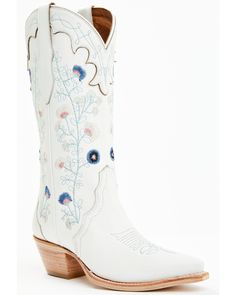 Shyanne Women's Fleur Western Boots - Snip Toe, White Cute Cowgirl Boots, White Cowgirl Boots, White Cowboy Boots, Womens Cowgirl Boots, Boot Barn, Concert Fits, Heel Caps, Swag Shoes, Rubber Heels