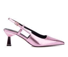 Women's Chinese Laundry Mango Slingback Pumps | Shoe Carnival Pink Chrome, Pink Pumps, Shoe Carnival, Pointed Toe Heels, Chinese Laundry, Shoes Heels Pumps, Slingback Pump, Kitten Heel, Shine Bright