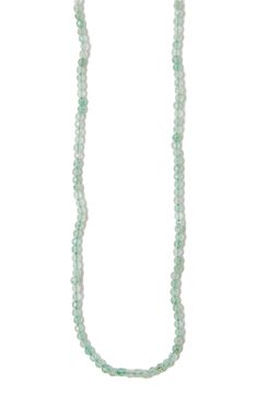 Bring a splash of enviable color to your stack with this faceted green aventurine beaded necklace. Green aventurine/sterling silver/18k-gold plate Imported Faceted Round Bead Necklaces For May Birthstone, Amazonite Gemstone Beaded Necklaces With Round Beads, Jade Necklace With Faceted Beads For Healing, Green Amazonite Jewelry With Gemstone Beads, Green Onyx Gemstone Beaded Necklaces With Round Beads, Green Amazonite Beaded Necklace With Round Beads, Emerald Necklace With Round Aventurine Gemstone Beads, Amazonite Gemstone Beaded Necklace With Round Beads, Green Onyx Gemstone Beaded Necklace With Round Beads