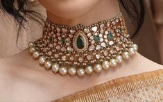 Kundan Bridal Jewellery, Jewel Choker, Gold Jhumka, Beautiful Bridal Jewelry, Architect Drawing