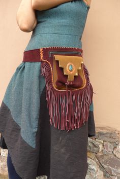 Leather Handmade, good quality Waist bag Leather Pouch Bag With Pockets, Brown Pouch Bag With Pockets, Brown Festival Bag With Removable Pouch, Handmade Pouch Belt Bag For Travel, Red Leather Festival Bag, Leather Bag With Removable Pouch For Festivals, Rectangular Bags With Pockets For Festivals, Leather Mobile Phone Bag For Festivals, Festival Shoulder Bag For Mobile Phone