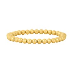 Your new favorite everyday staple! Our 14K Yellow Gold Filled Bracelets are strung on elastic cord adding a slight stretch for easily rolling on and off your wrist. 5mm beads. Wrist Size: 6 1/2 Standard Reference: 5YG650 Flexible Gold Stretch Bracelet Stackable, Flexible Gold Stackable Stretch Bracelet, Gold Flexible Stretch Bracelet, Stackable, Adjustable Yellow Gold Stretch Bracelet, Gold Everyday Bracelets, Adjustable Hand-strung Yellow Gold Stretch Bracelet, Adjustable Yellow Gold Stackable Stretch Bracelet, Gold Stackable Stretch Bracelet, Minimalist Yellow Gold Stretch Bracelet For Everyday